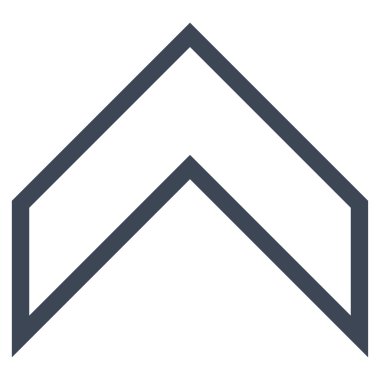 Kontur vektör simge yukarı ok ucu