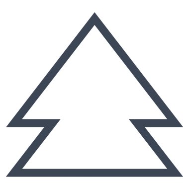 Yön yukarı kontur vektör simgesi