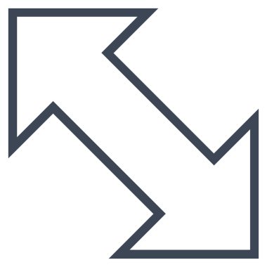 Exchange çapraz ince çizgi vektör simgesi