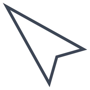 İşaretçi yaptı yukarı kontur vektör simgesi