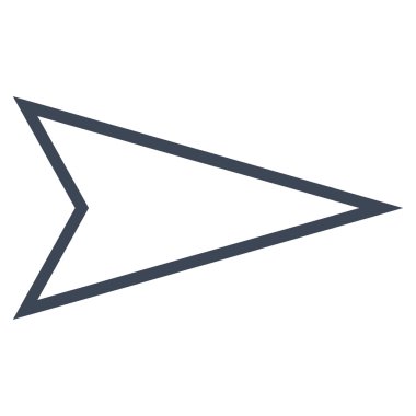 İşaretçi doğru anahat vektör simgesi