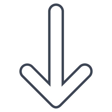 Kontur vektör simgesi aşağı yönlü ok