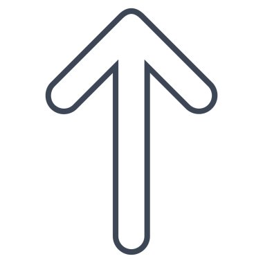 Kontur vektör simge yukarı yönlü ok