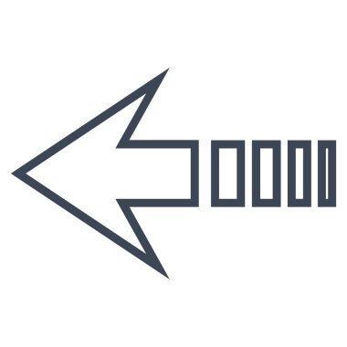 Sol kontur vektör simge göndermek