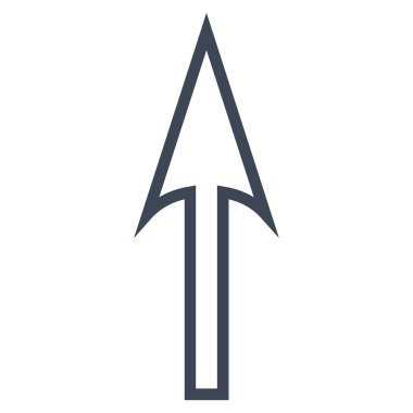 İnce çizgi vektör simge yukarı ok keskin