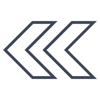 Shift Sol ince çizgi vektör simgesi