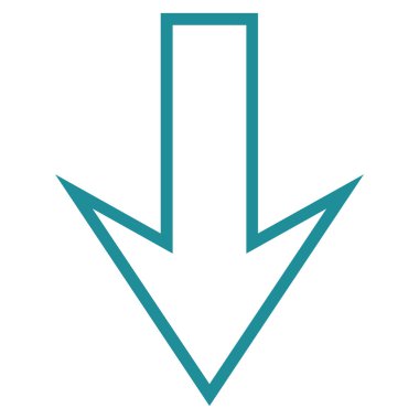 Kontur vektör simgesi aşağı ok