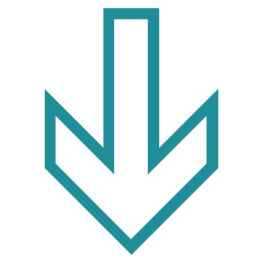 İnce çizgi vektör simgesi aşağı ok