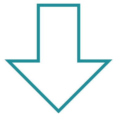 Anahat vektör simgesi aşağı ok