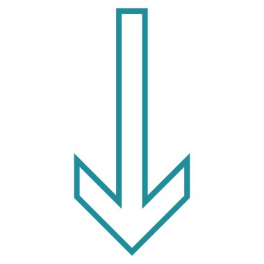 Kontur vektör simgesi aşağı ok