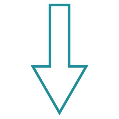 İnce çizgi vektör simgesi aşağı ok