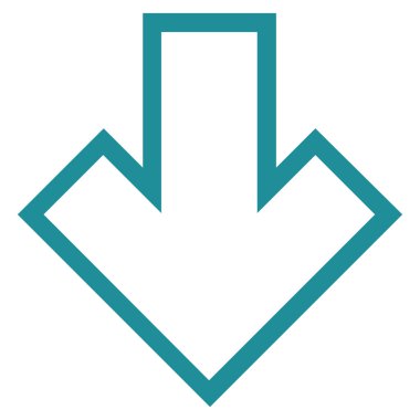 İnce çizgi vektör simgesi aşağı ok