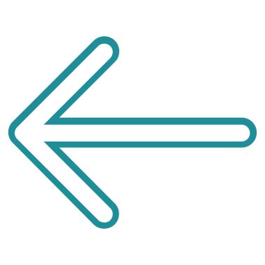 Ok sol kontur vektör simgesi