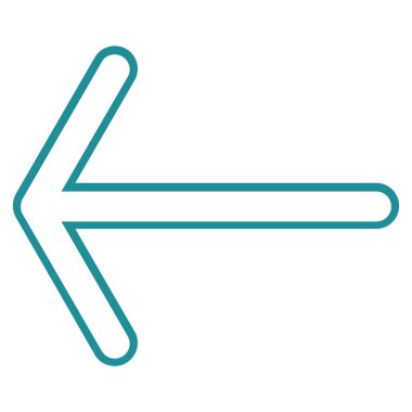 Ok sol kontur vektör simgesi