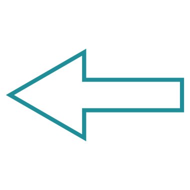 İnce çizgi vektör simge sol ok