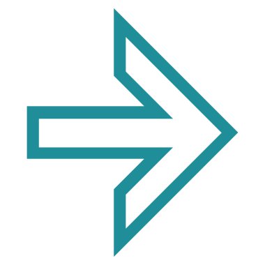 Ok şu ince çizgi vektör simgesi