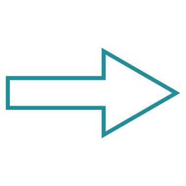 Kontur vektör simgesi sağ ok