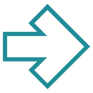 Ok şu ince çizgi vektör simgesi