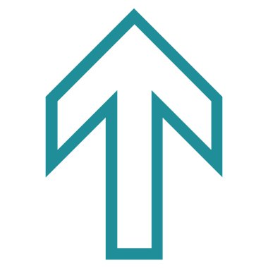 İnce çizgi vektör simge yukarı ok