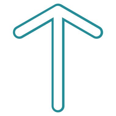 Kontur vektör simge yukarı ok