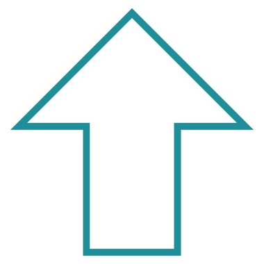 İnce çizgi vektör simge yukarı ok