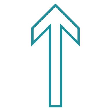 Kontur vektör simge yukarı ok