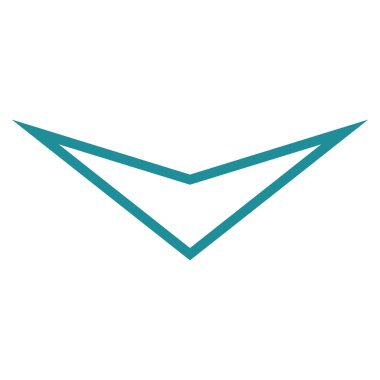 İnce çizgi vektör simgesi aşağı ok ucu