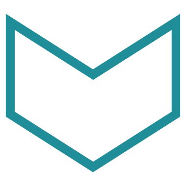 İnce çizgi vektör simgesi aşağı ok ucu