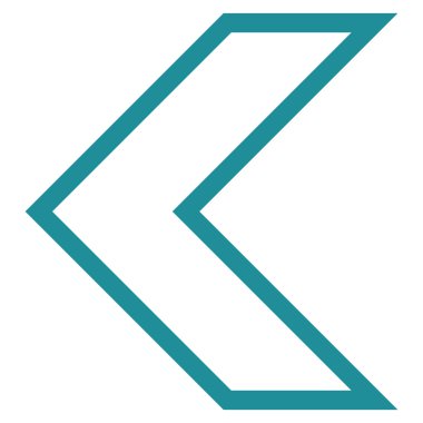 Ok ucu sol ince çizgi vektör simgesi