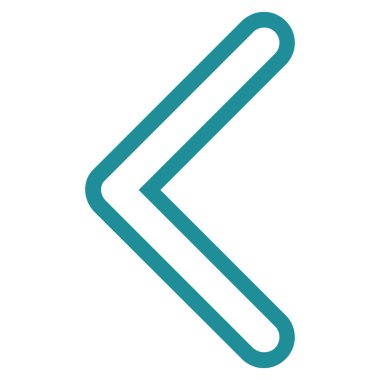 Ok ucu sol anahat vektör simgesi