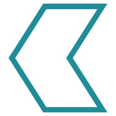 Ok ucu sol ince çizgi vektör simgesi