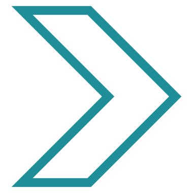 Ok ucu şu ince çizgi vektör simgesi