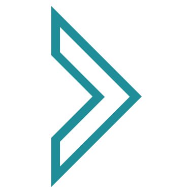 Ok ucu doğru anahat vektör simgesi