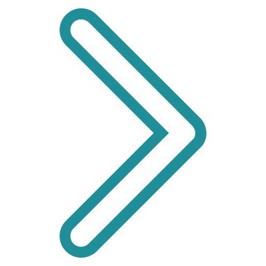 Ok ucu sağ kontur vektör simgesi