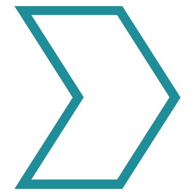 Ok ucu şu ince çizgi vektör simgesi