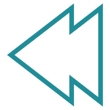 Yön sol ince çizgi vektör simgesi