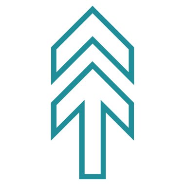 Yön yukarı kontur vektör simgesi