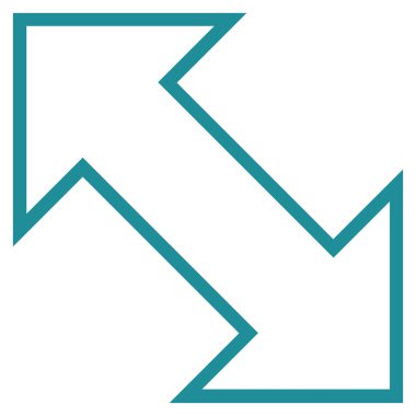Exchange çapraz anahat vektör simgesi