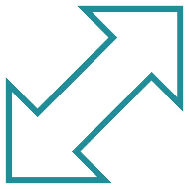 Exchange çapraz ince çizgi vektör simgesi