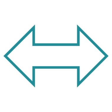 Exchange yatay kontur vektör simgesi