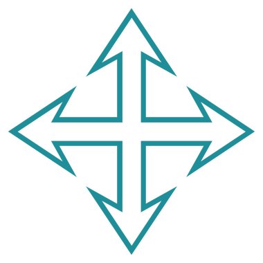 Oklar ince çizgi vektör simgesini genişletin