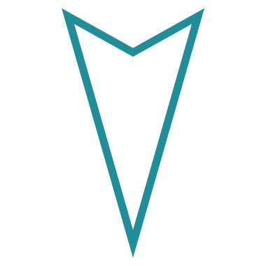 İşaretçi aşağı inme vektör simgesi