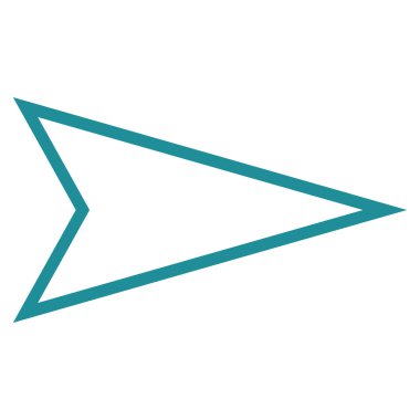 İşaretçi doğru anahat vektör simgesi