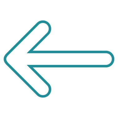 İnce çizgi vektör simge sol yönlü ok