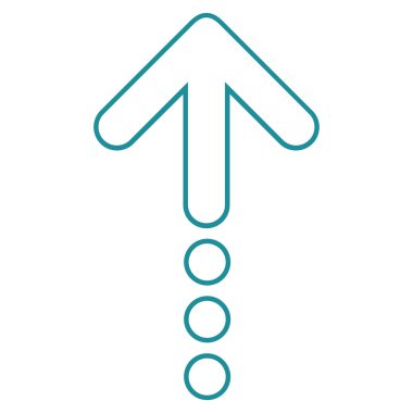 Yukarı kontur vektör simgesi göndermek