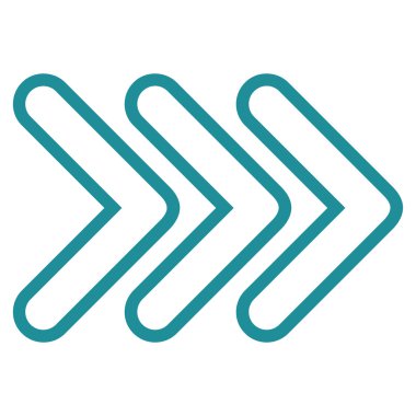 Üçlü işaretçi sağ kontur vektör simgesi