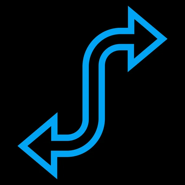 Icono de Vector de Carrera de Flecha de Cambio Curvo — Vector de stock