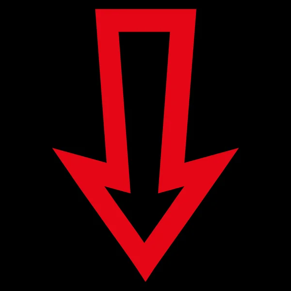 Pil ner disposition vektor Icon — Stock vektor