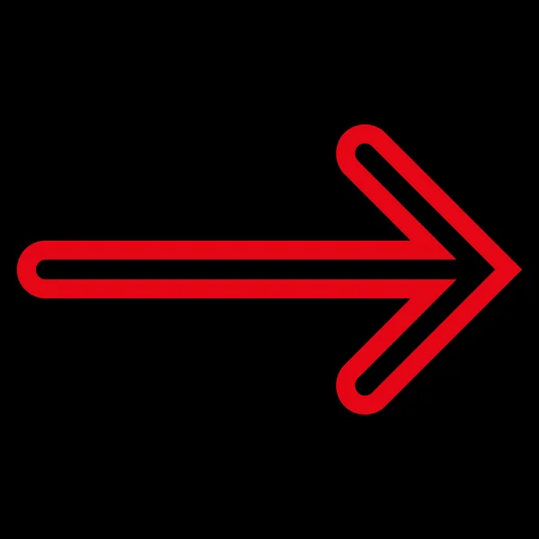 Freccia a destra Outline icona vettoriale — Vettoriale Stock