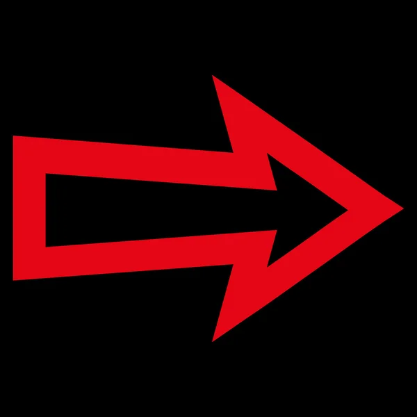 Flecha derecha golpe Vector icono — Vector de stock